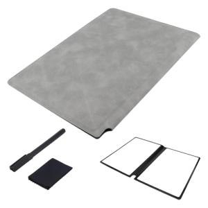 EMYVSVO Dry Erase Notebook 9.4x6.5 Inch Portable A5 Whiteboard Notebook Reusable Erasable Notebook with Wipe Cloth and Writing Pen for Business Home Office (Gray)