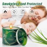 Citronella Candles Outdoor Natural Mosquito Bug Repellent Soy Wax Tin Candles Eco-Friendly Gift for Women Suit for Garden, Patio, Camping, Summer Parties