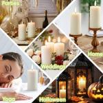 Natural Beeswax Pillar Candles,100% Pure Beeswax Candles-258 Hours Long Burning,Off-White Unscented Bees Wax Candles for Home,Prayer,Dripless Smokeless Organic Pillar Candles Bulk-2x4in-6 Pack
