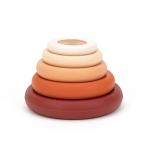 Food Huggers 5pc Reusable Silicone Food Savers | BPA Free & Dishwasher Safe | Fruit & Vegetable Produce Storage for Onion, Tomato, Lemon, Banana, Cans & More | Round, Terracotta