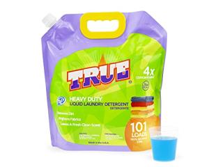 True Laundry Detergent - 101 Fluid Ounces (101 Loads) - Liquid Laundry Detergent- 4x Concentrated - Made in USA & Halal