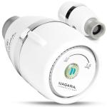 Niagara Water Saving Shower Heads - Adjustable 1.0 GPM & 1.5 GPM High Pressure, Low Flow Shower Head, White Finish - Efficient Water Saver Shower Head for Eco-Friendly Bathing