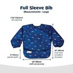 Tiny Twinkle Long Sleeve Bib for Babies & Toddlers – Waterproof Smock Bib for Eating – Machine Washable & Mess-Proof, Baby Feeding Essential & Shower Must-Have(Ocean Life, 2-4Y)