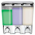 Better Living Products Clear Choice Shower 3 Shampoo and Soap Dispenser, 7.5" x 3.5" x 7.5, Chrome