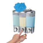 Better Living Products Clear Choice Shower 3 Shampoo and Soap Dispenser, 7.5" x 3.5" x 7.5, Chrome