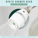 Niagara Water Saving Shower Heads - Adjustable 1.0 GPM & 1.5 GPM High Pressure, Low Flow Shower Head, White Finish - Efficient Water Saver Shower Head for Eco-Friendly Bathing