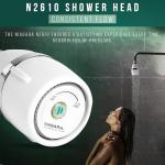 Niagara Water Saving Shower Heads - Adjustable 1.0 GPM & 1.5 GPM High Pressure, Low Flow Shower Head, White Finish - Efficient Water Saver Shower Head for Eco-Friendly Bathing