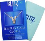 Blitz 117 Premium XL 2-Ply Jewelry Cleaning and Polishing Cloth with Tarnish Inhibitor for Gold, Silver, and Platinum, Made in the USA, Nontoxic and Environmentally Friendly, Blue