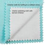 Blitz 117 Premium XL 2-Ply Jewelry Cleaning and Polishing Cloth with Tarnish Inhibitor for Gold, Silver, and Platinum, Made in the USA, Nontoxic and Environmentally Friendly, Blue