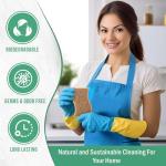 12 Pack Natural Kitchen Sponges, Compostable White Cellulose & Organic Coconut Scrubber Sponge for Washing Dishes, Kind Eco Friendly Non Toxic & Biodegradable Dishwashing Sponges