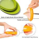 SOOPLEU Avocado Saver & Onion Storage – 4-Pack Reusable Produce Containers for Fridge – Help Reduce Food Waste Keepers for Tomato, Garlic, Lemon, and Cut Fruits