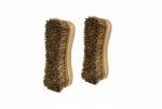 Naturolic All-Natural Wooden Scrub Brush Set | Wooden Handle | Palmyra Bristle Brush for Cleaning | Eco Friendly Cleaning Products | Scrub Brush Set of 2