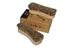 Naturolic All-Natural Wooden Scrub Brush Set | Wooden Handle | Palmyra Bristle Brush for Cleaning | Eco Friendly Cleaning Products | Scrub Brush Set of 2