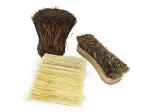 Naturolic All-Natural Wooden Scrub Brush Set | Wooden Handle | Palmyra Bristle Brush for Cleaning | Eco Friendly Cleaning Products | Scrub Brush Set of 2