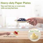 Uniecocus Paper Plates Bulk 400 Count, Small 6 inch Eco Friendly Plates, Compostable Biodegradable Disposable for Party, Everyday