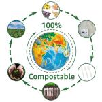 MISISIPI [7In 200Pcs] 100% Compostable Forks and Spoons Utensils Cutlery Silverware Heavyduty Eco-friendly Disposable Plastic free Forks and Spoons Utensils Cutlery Silverware for Party BBQ Lounge