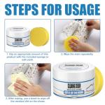 Yunqing Multipurpose Shoe Polish Clean-ing Cream No-Wash Stain Removal with Sponge, Perfect for Leather, Silicone, Car Interiors - Convenient, Environmentally Friendly Shoe Maintenance Solution