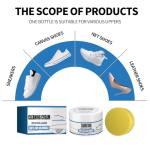 Yunqing Multipurpose Shoe Polish Clean-ing Cream No-Wash Stain Removal with Sponge, Perfect for Leather, Silicone, Car Interiors - Convenient, Environmentally Friendly Shoe Maintenance Solution