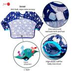 Joyo roy Mess Proof Baby Bibs for Eating Waterproof Toddler Bibs for Boys Soft Machine Washable Long Sleeve Bib 1-3 Years Travel Reusable Baby Smock Apron for Feeding Bib with Food Catcher