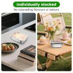 Ayzylpth 12 Pcs Airtight Stainless Steel Food Storage Containers with Lids, 25 Oz (5.3x4.15x2 Inch), Oven, Microwave & Dishwasher Safe, BPA-Free, Leak-Resistant, Stackable Meal Prep Containers Set