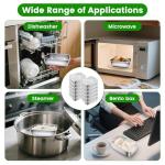 Ayzylpth 12 Pcs Airtight Stainless Steel Food Storage Containers with Lids, 25 Oz (5.3x4.15x2 Inch), Oven, Microwave & Dishwasher Safe, BPA-Free, Leak-Resistant, Stackable Meal Prep Containers Set