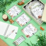 Skyygemm 30 Set Woodland Animal Baby Shower Favors Gifts for Guests Includes Woodland Animal Small Spiral Notebook Bulk Forest Retractable Ballpoint Pen Black Ink for Baby Shower Gender Reveal Guest
