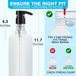 8-Pack Shampoo Pump for Liter 33.8 oz Shampoo and Conditioner, Pump Dispenser Fits Most Salon Bottles with 1-inch Wide Opening, Black & White Replacement Pump for Soft Hair Products, Body Wash, Lotion