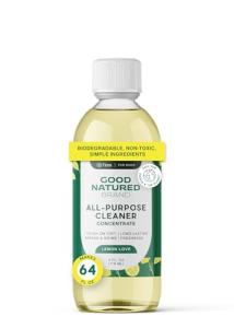 Good Natured Brand All-Purpose Cleaner Concentrate | Multi-Surface Cleaner | Natural Lemon Essential Oil | Multipurpose Cleaner Concentrate All Surfaces | Lemon Love | 4oz makes 64oz