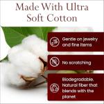 Pro Size Polishing Cleaning Cloth Pure Cotton Made in USA for Gold, Silver, and Platinum Jewelry, Eco Friendly Large Cleaner Cloth 11 x 14 in. Keeps Jewelry Clean and Shiny