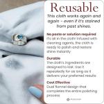 Pro Size Polishing Cleaning Cloth Pure Cotton Made in USA for Gold, Silver, and Platinum Jewelry, Eco Friendly Large Cleaner Cloth 11 x 14 in. Keeps Jewelry Clean and Shiny