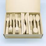 Eco Friendly, Biodegradable Bamboo Cutlery Bulk Set - 100% Biodegradable Compostable Disposable Utensils - Forks, Spoons, Knives - 120 Piece Bulk Set - Eco Friendly Alternative to Plastic