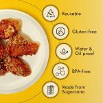 RACETOP Disposable Compostable Paper Plates 9 Inch [125 Pack], White Bagasse, Heavy-Duty Biodegradable Paper Plates, Eco-Friendly, Made of Natural Sugarcane Fibers