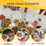 RACETOP Disposable Compostable Paper Plates 9 Inch [125 Pack], White Bagasse, Heavy-Duty Biodegradable Paper Plates, Eco-Friendly, Made of Natural Sugarcane Fibers