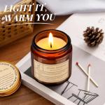 4 Pack Candles for Home Scented,Amber Jar Aromatherapy Candle Gifts for Women,Scented Candles Set for Mother's Day Christmas Valentine Thanksgiving Brithday Gifts,Soy Wax Candle Set for Stress Relief