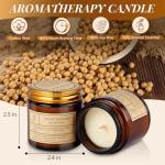 4 Pack Candles for Home Scented,Amber Jar Aromatherapy Candle Gifts for Women,Scented Candles Set for Mother's Day Christmas Valentine Thanksgiving Brithday Gifts,Soy Wax Candle Set for Stress Relief