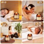 4 Pack Candles for Home Scented,Amber Jar Aromatherapy Candle Gifts for Women,Scented Candles Set for Mother's Day Christmas Valentine Thanksgiving Brithday Gifts,Soy Wax Candle Set for Stress Relief