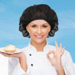 6 Pcs Chef Hat Unisex Elastic Kitchen Cooking Hat Food Service Hair Nets Mesh Cap Adjustable Reusable Washable Cooking Chef Cap(Black)