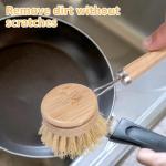 5 pcs Bamboo Kitchen Brush Set| Valuable Cleaning Tool Kit| Plastic-Free & Eco-Friendly Products| Gift for Women Mom