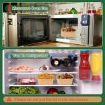 50 Pack 35oz Paper Food Containers with Lids, Cardboard Meal Prep Containers, Disposable Compostable Kraft Paper Bowls with Lids for Hot/Cold Food, Salad, Leftovers, Snacks, Desserts - Rectangular