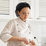 6 Pcs Chef Hat Unisex Elastic Kitchen Cooking Hat Food Service Hair Nets Mesh Cap Adjustable Reusable Washable Cooking Chef Cap(Black)