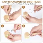 5 pcs Bamboo Kitchen Brush Set| Valuable Cleaning Tool Kit| Plastic-Free & Eco-Friendly Products| Gift for Women Mom