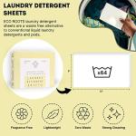 ECO ROOTS Laundry Detergent Sheets 64 loads | ECO FRIENDLY Unscented Sheets, Liquidless Travel Size Laundry Strips Detergent, Zero Waste Plastic Free Sustainable Washer Products