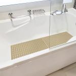 BEMISO BEMISO Shower Mat Non Slip Bathtub Mat with Suction Cups and Drain Holes 27.5 x15.7 Inch Bath Mat for Tub & Shower.Easy Dry,Easy to Cut,Eco-Friendly