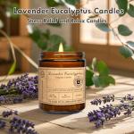 Scented Candles - Lavender Eucalyptus Candles for Home Scented, 7oz Soy Wax Aromatherapy Candle for Stress Relief and Relaxation Anxiety, Non Toxic, Birthday Gifts for Women Men, Mothers Day Gifts