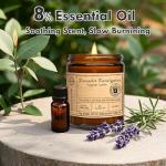 Scented Candles - Lavender Eucalyptus Candles for Home Scented, 7oz Soy Wax Aromatherapy Candle for Stress Relief and Relaxation Anxiety, Non Toxic, Birthday Gifts for Women Men, Mothers Day Gifts