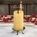 Candle by the Hour 80-Hour Citronella Candle, Eco-friendly Natural Beeswax with Cotton Wick,Yellow