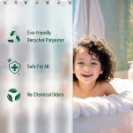 Bowery Home Eco-Friendly Recycled Polyester Shower Curtain Liner – Waterproof, Sustainable, Non-Toxic Shower Curtain Liner, with Rust-Proof Grommets, NOT Made in China - 72x72IN, 4G – Frosted