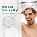 Bowery Home Eco-Friendly Recycled Polyester Shower Curtain Liner – Waterproof, Sustainable, Non-Toxic Shower Curtain Liner, with Rust-Proof Grommets, NOT Made in China - 72x72IN, 4G – Frosted