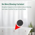 Bowery Home Eco-Friendly Recycled Polyester Shower Curtain Liner – Waterproof, Sustainable, Non-Toxic Shower Curtain Liner, with Rust-Proof Grommets, NOT Made in China - 72x72IN, 4G – Frosted