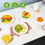 Compostable No Plastic Knives Plastic Forks Plastic Spoons Plastic Utensils, Compostable Cutlery Set is Eco Friendly Products for Lounge Party Wedding BBQ Picnic Camping